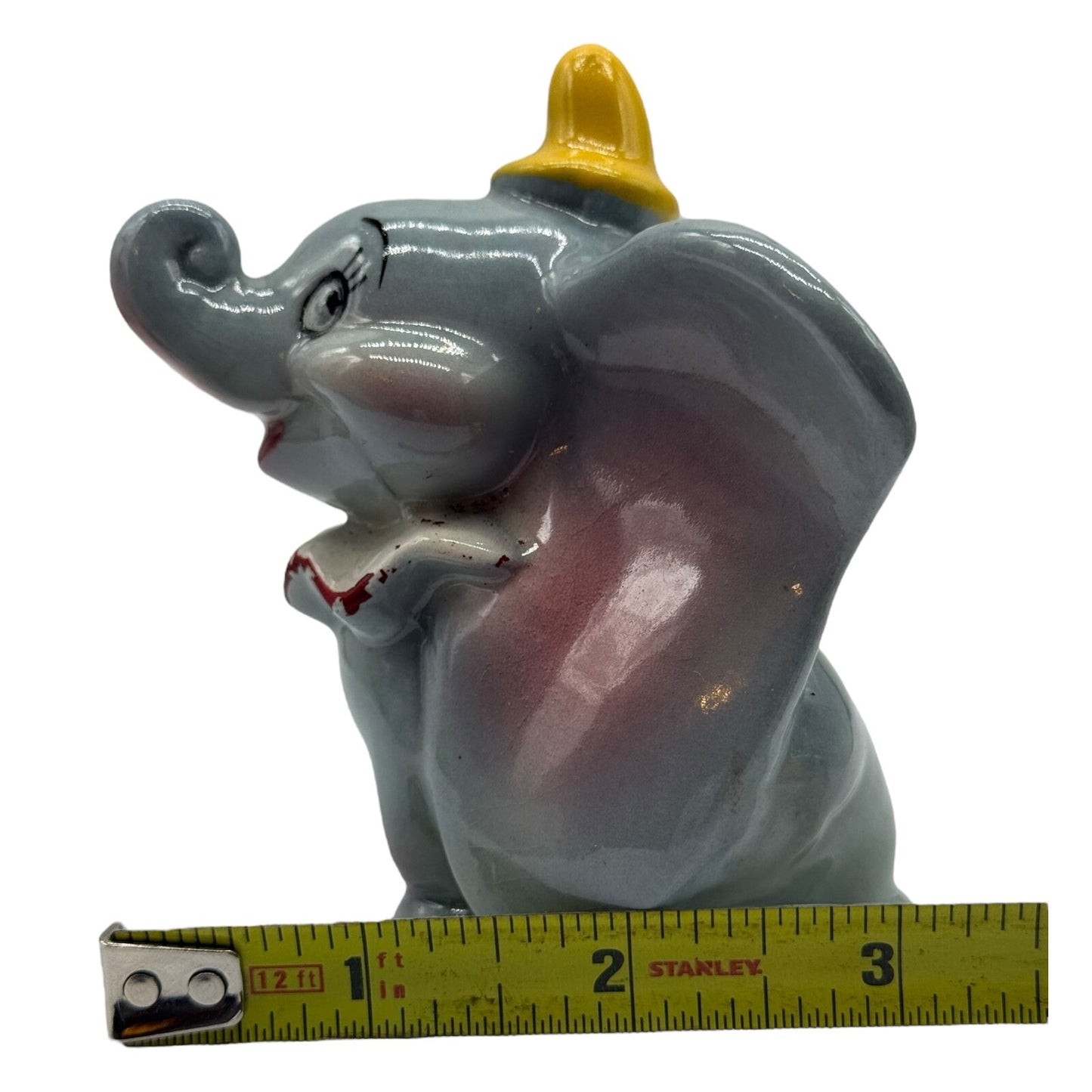 Vintage Walt Disney Dumbo Hand-Painted Ceramic Figurine - Shaw Pottery 40s