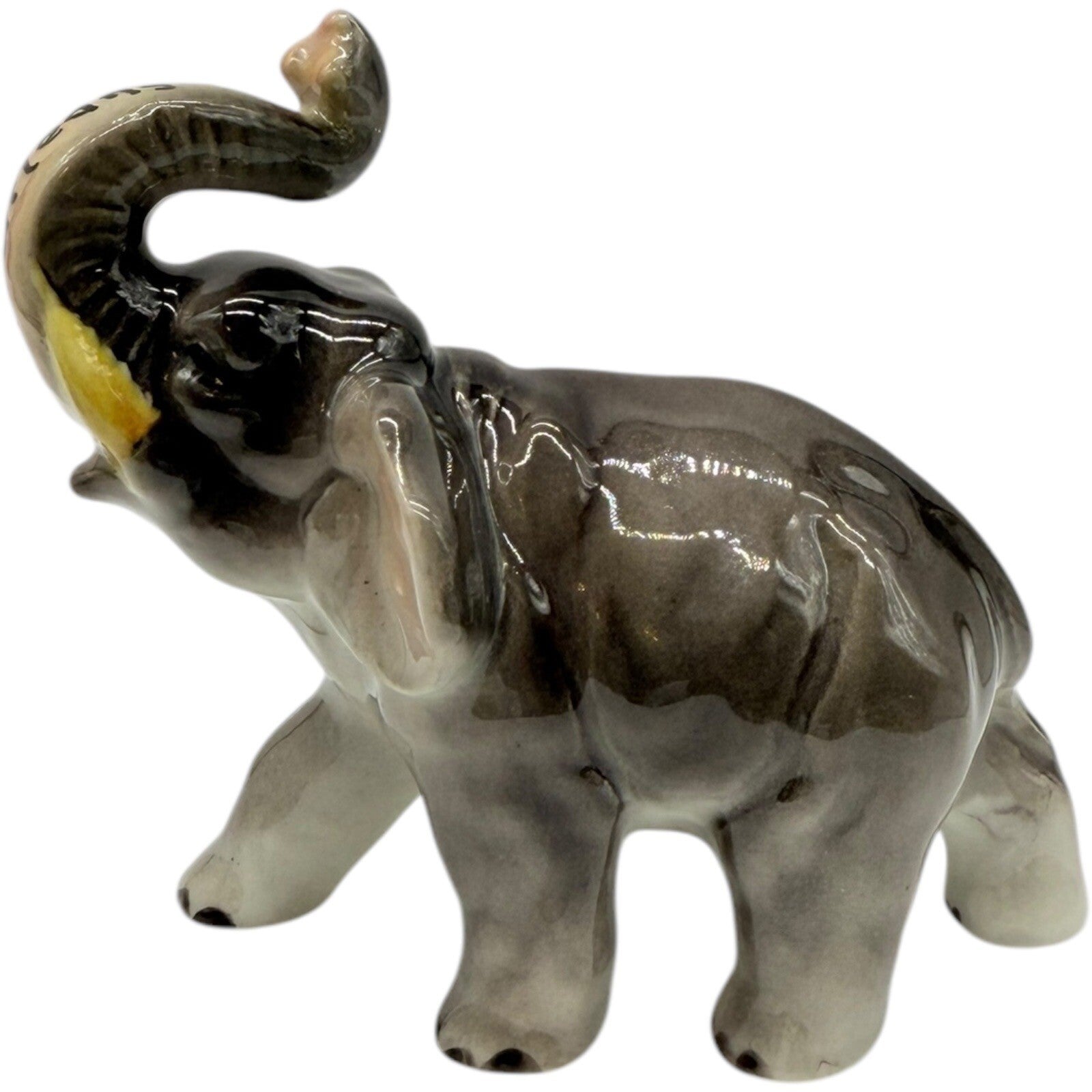 New Orleans Souvenir Elephant Figurine Trunk Up Good Luck Charm Ceramic