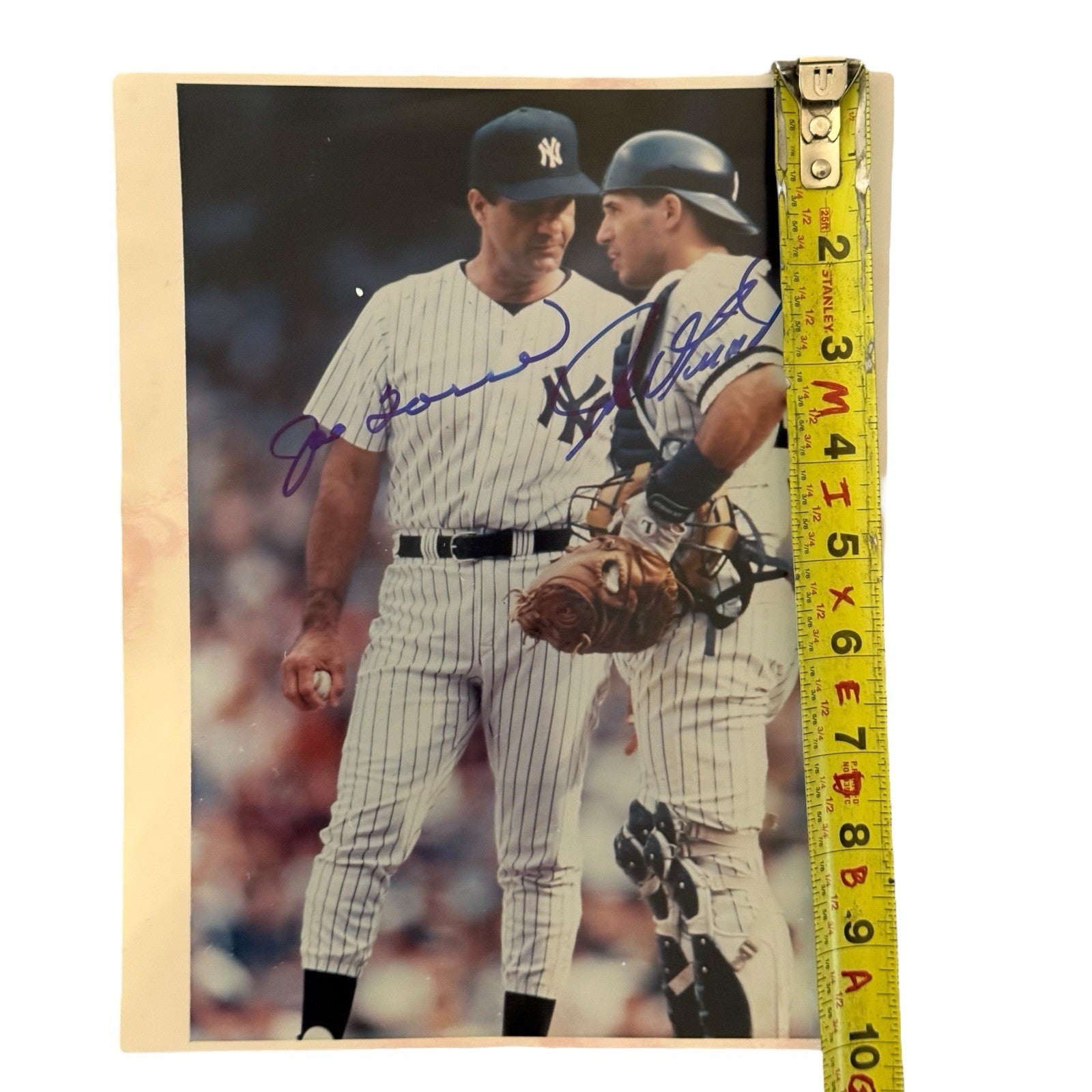 Joe Torre & Joe Girardi Dual Signed 8x10 Photo - Autographed MLB Collectible