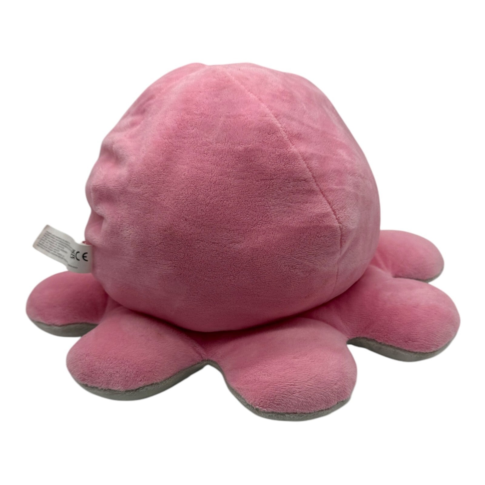 Teeturtle - The Original Reversible Octopus Plushie - Grey + Pink Rainbow Eyes