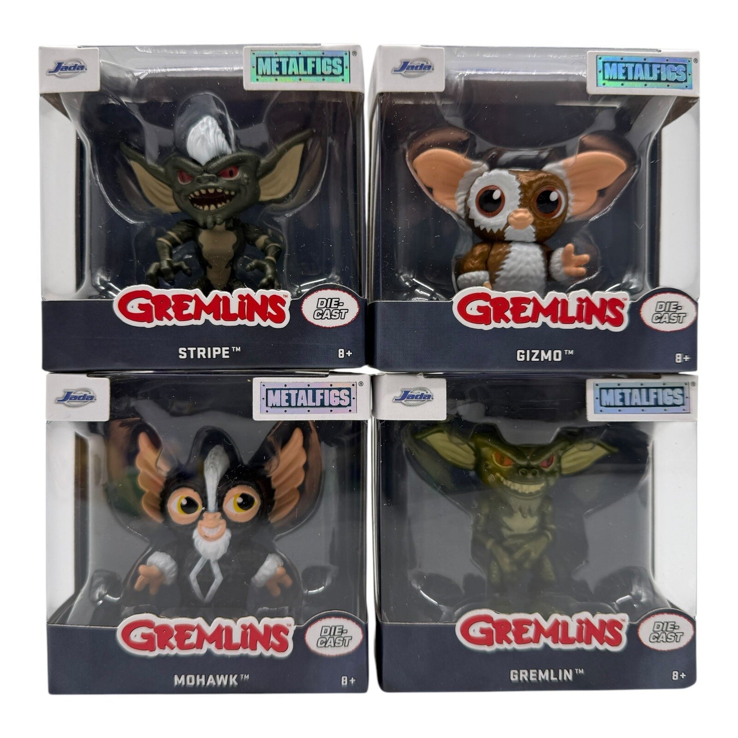 Gremlins Gizmo, Stripe, Gremlin, & Mohawk Jada Metal Figures