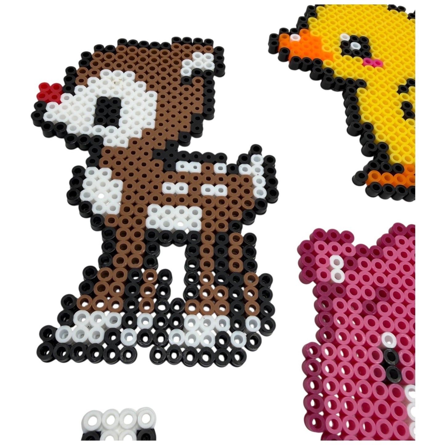 Perler Bead Art Kit Cute Animals Deer Duck Penguins Stitch Kirby Tree Craft