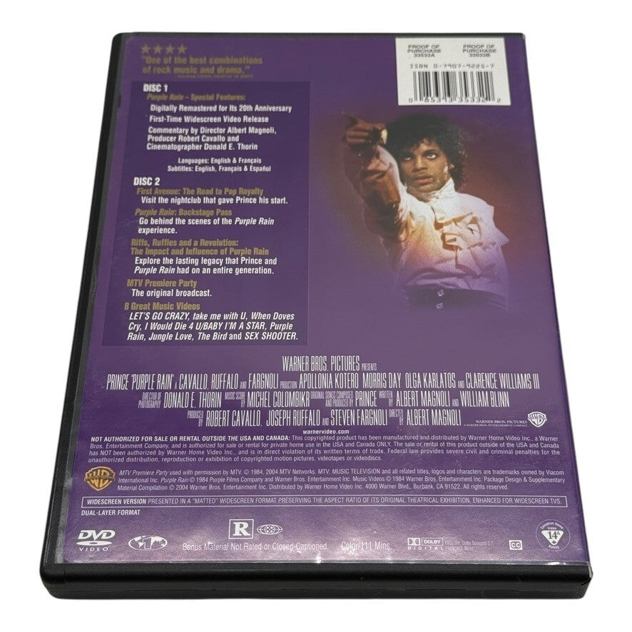 PURPLE RAIN - Prince - 2 Disc 20th Anniversary Edition DVD