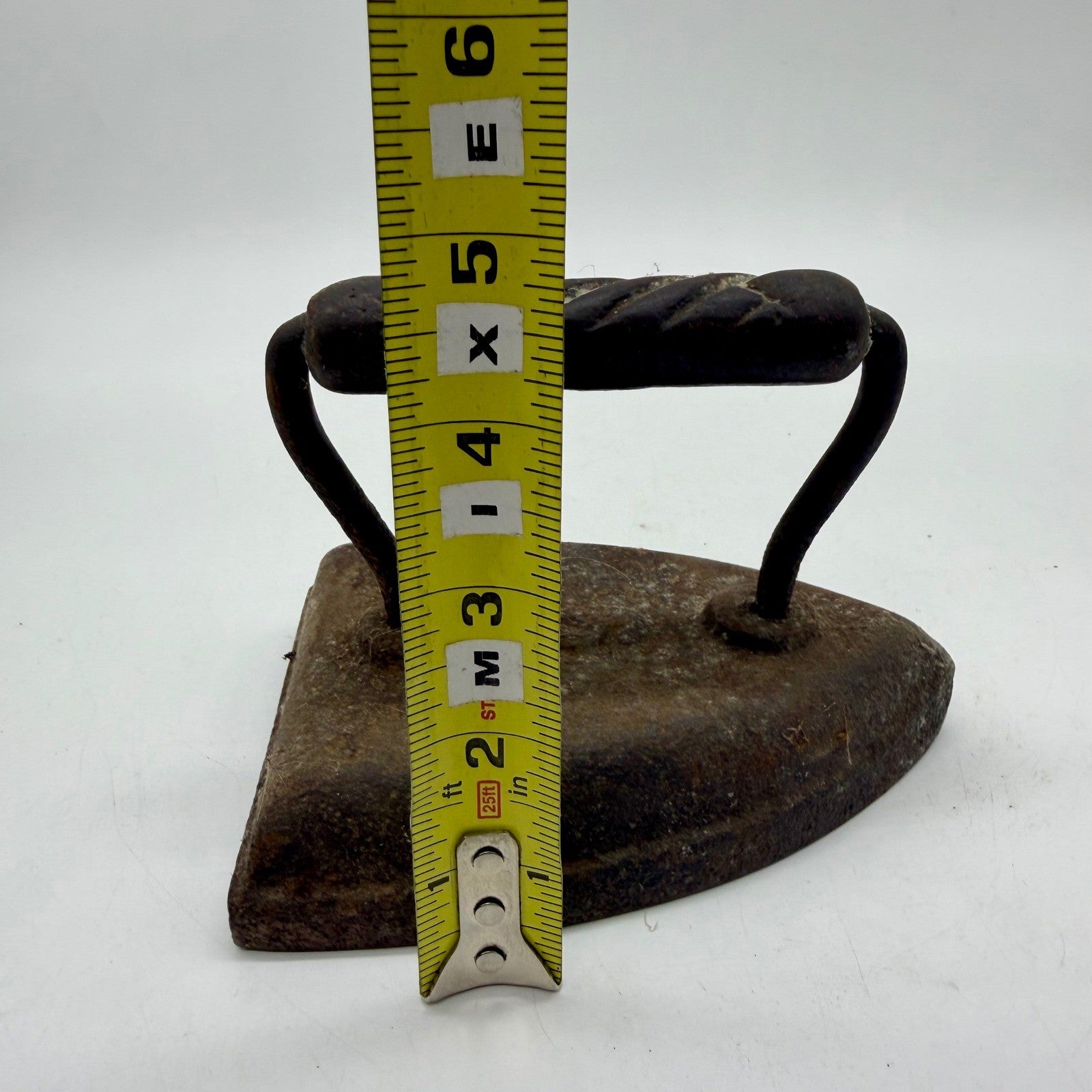 Antique Cast Iron Sad Iron Rustic Primitive Farmhouse Decor Doorstop 1800s