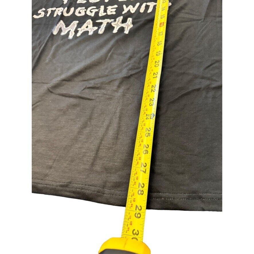 Black T-Shirt 2XL "5 OUT OF 4 PEOPLE STRUGGLE WITH MATH" Humor Tee