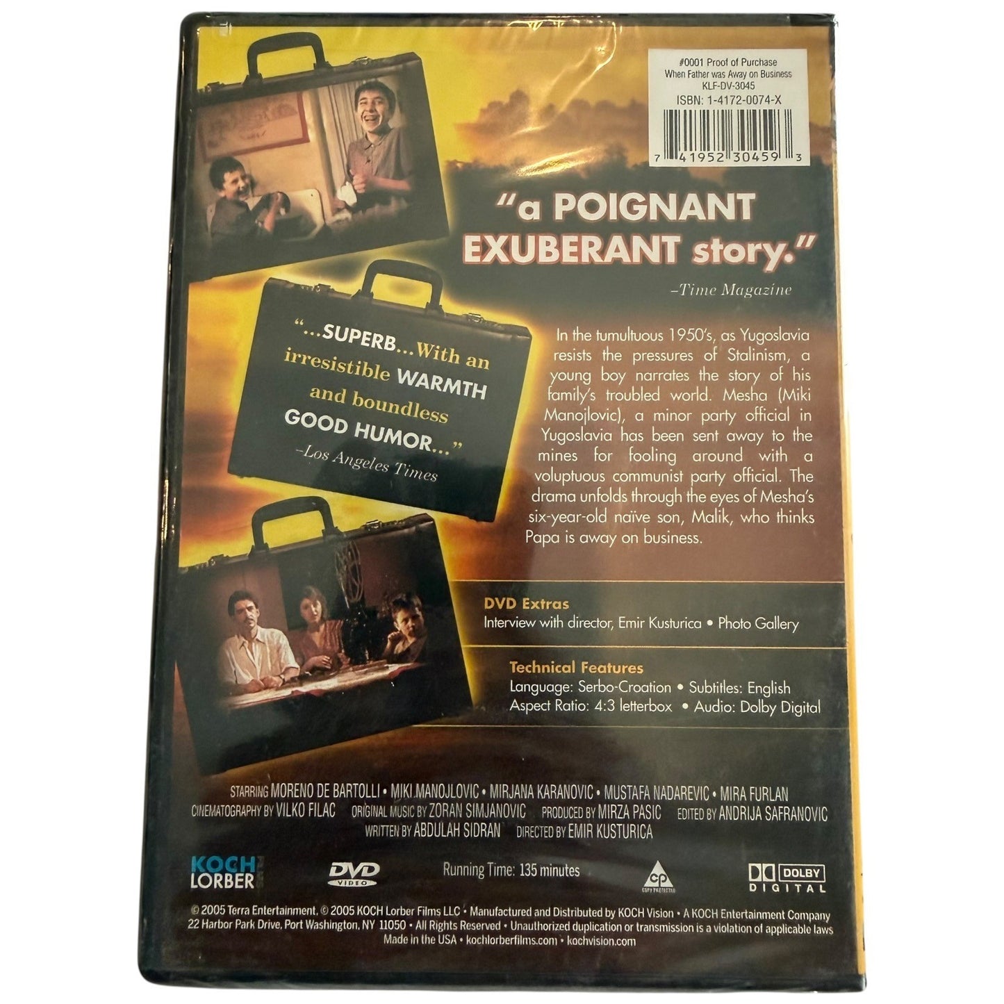 When Father Was Away on Business DVD Emir Kusturica 1985 Movie New Sealed