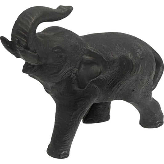 Brass Elephant Statue Figurine Trunk Up Good Luck Decor Accent Piece