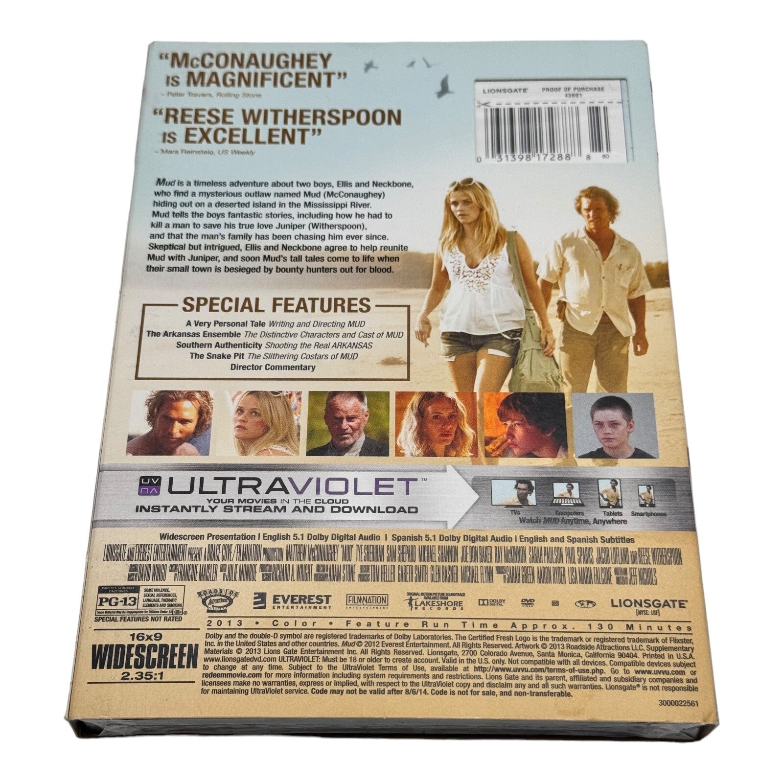Mud [2012](DVD,2013,Widescreen) Matthew McConaughey