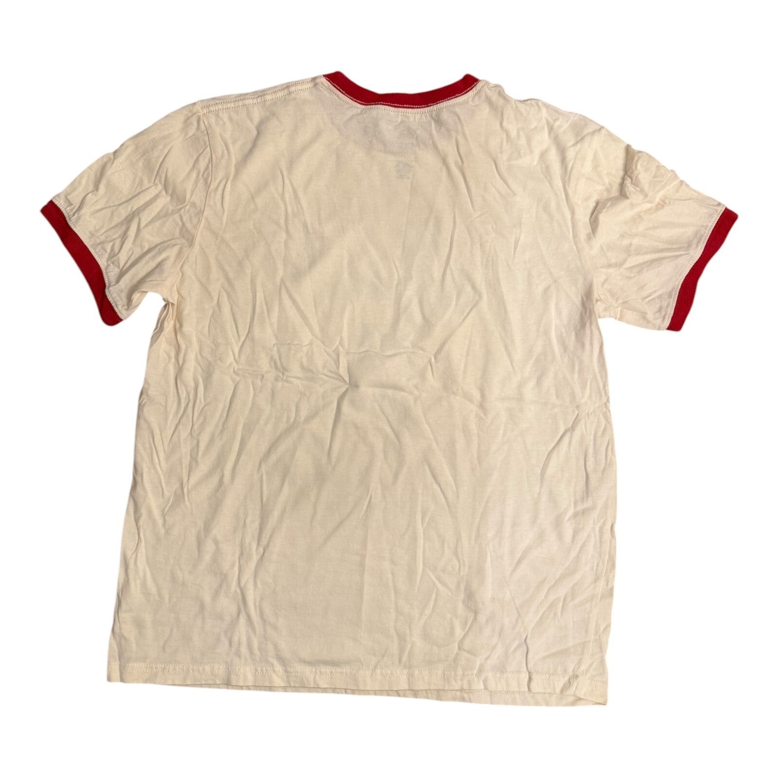 2022 Disney Parks Walt Disney World Mickey Beige Ringer Tshirt Adult Medium