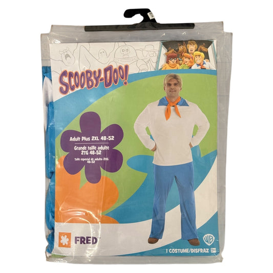 Scooby-Doo Fred Costume Adult Plus 2XL 48-52