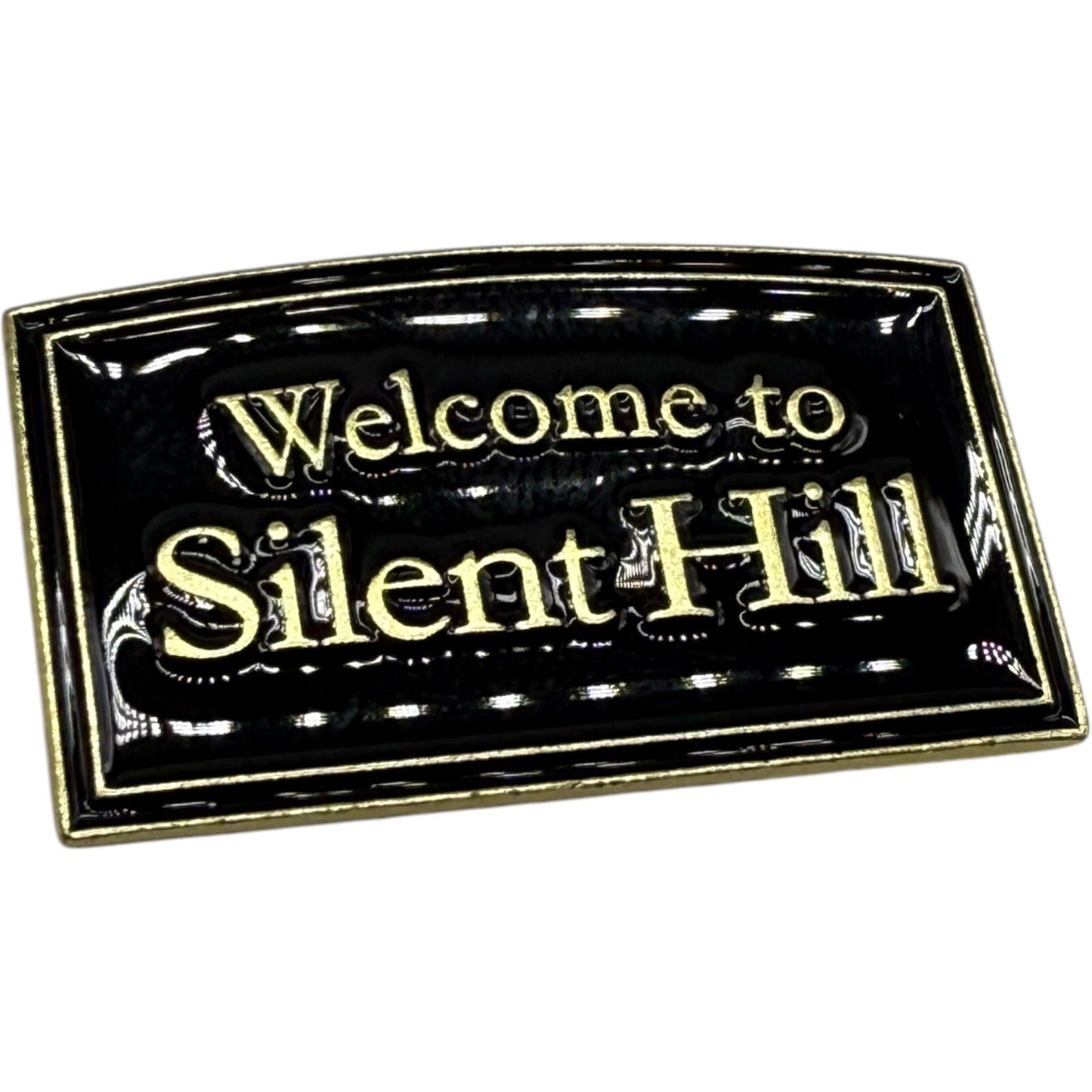 Silent Hill Welcome Sign Pin Horror Video Game Collectible Enamel Brooch
