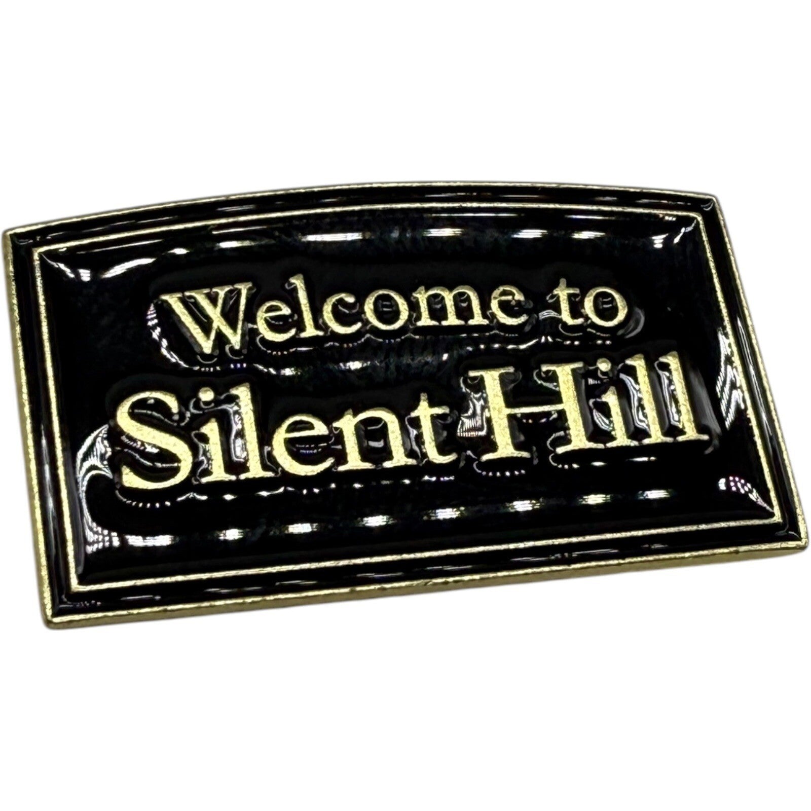 Silent Hill Welcome Sign Pin Horror Video Game Collectible Enamel Brooch