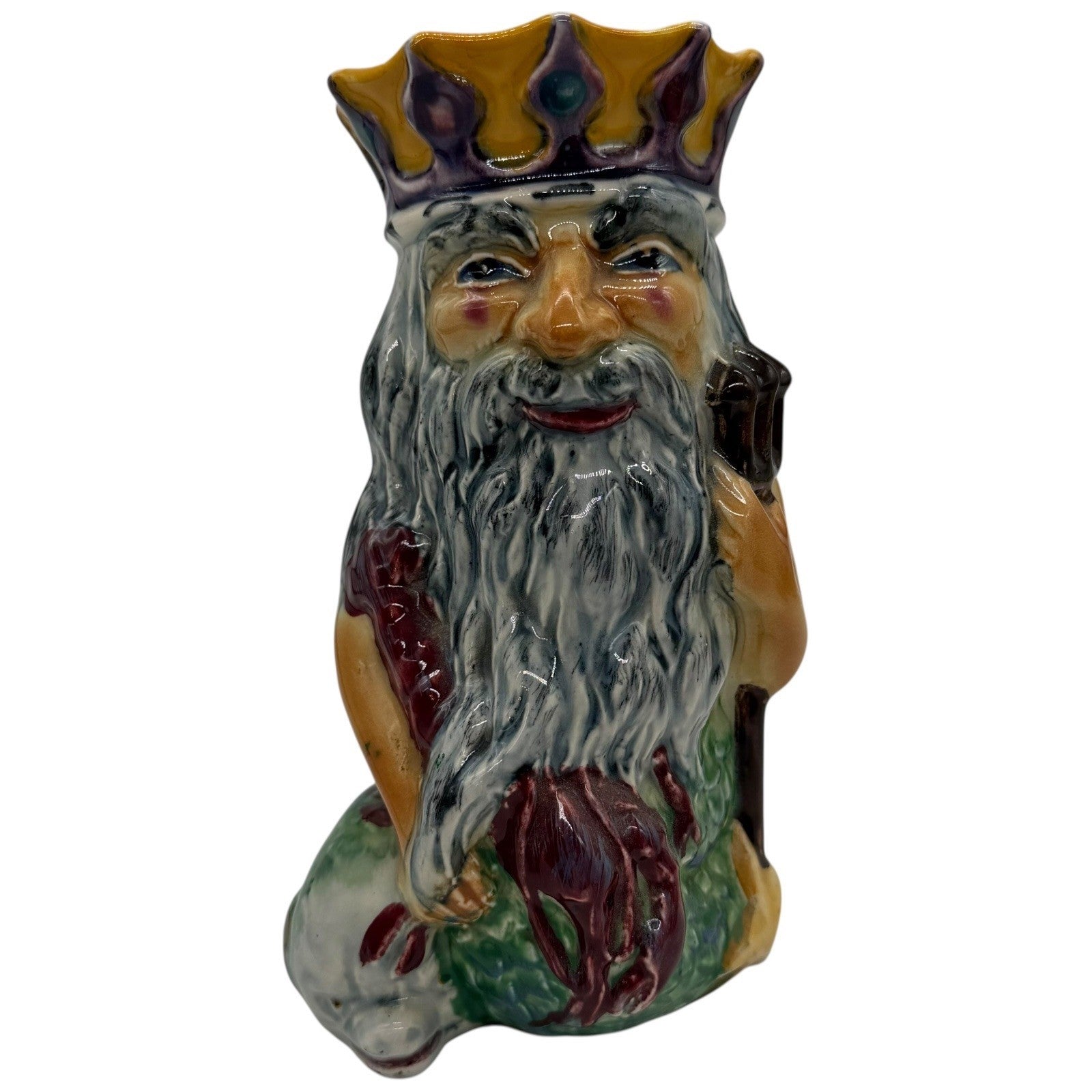 Shorter England Neptune King Triton Pitcher Jug Mariner King Seashorse Handle