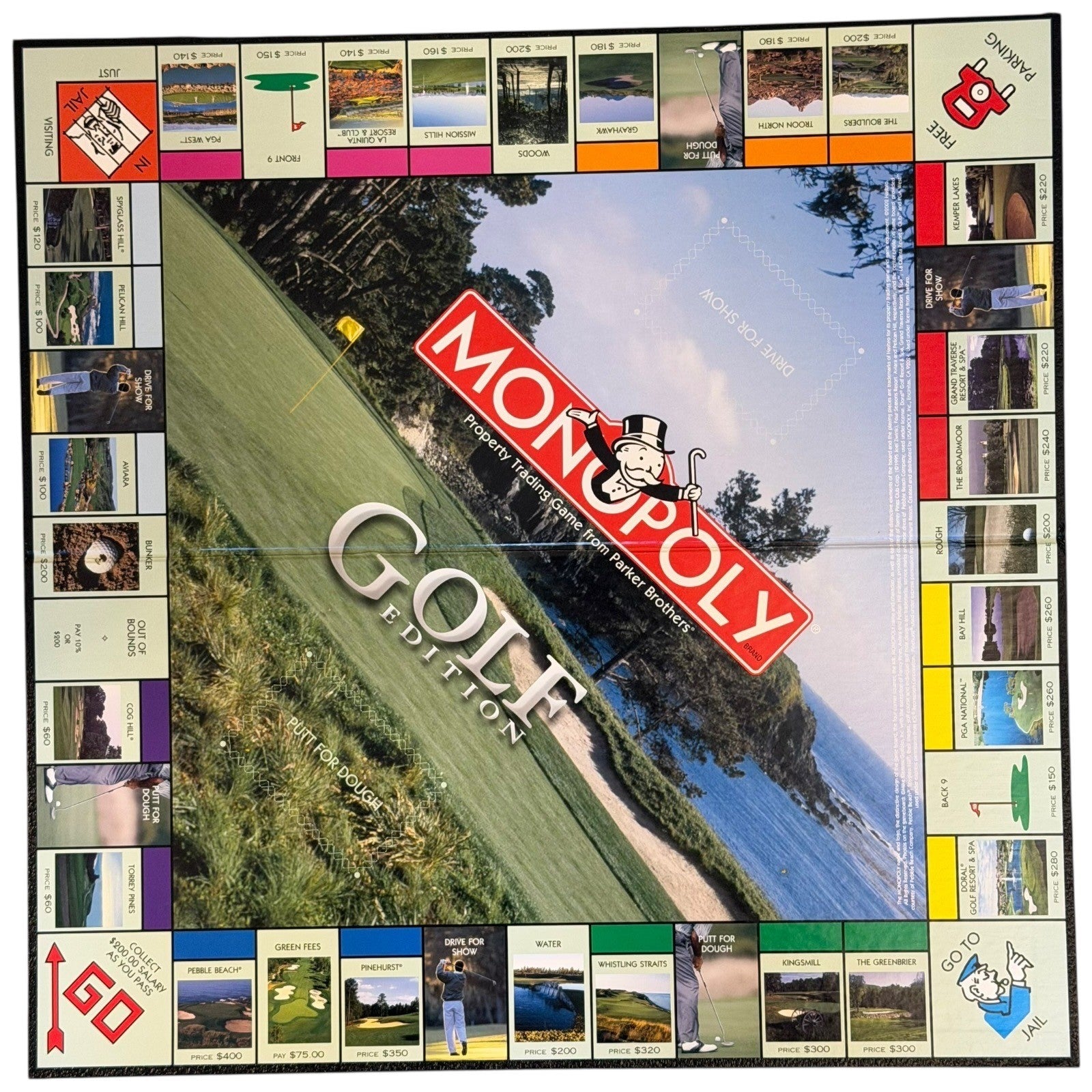 Monopoly Golf Edition Board Game Parker Brothers USAopoly Complete Pebble Beach