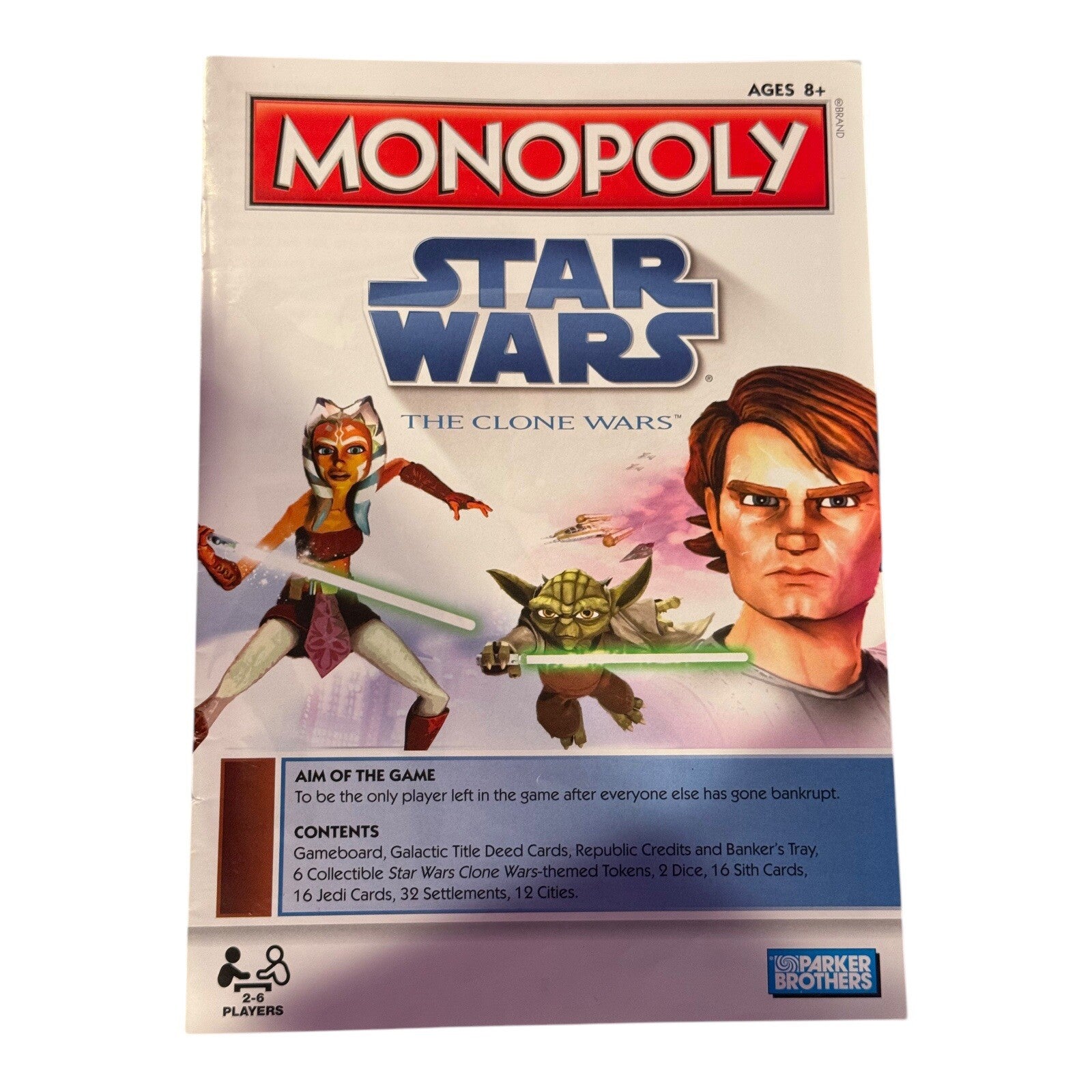 Monopoly Star Wars The Clone Wars Board Game Parker Brothers 2008 Complete