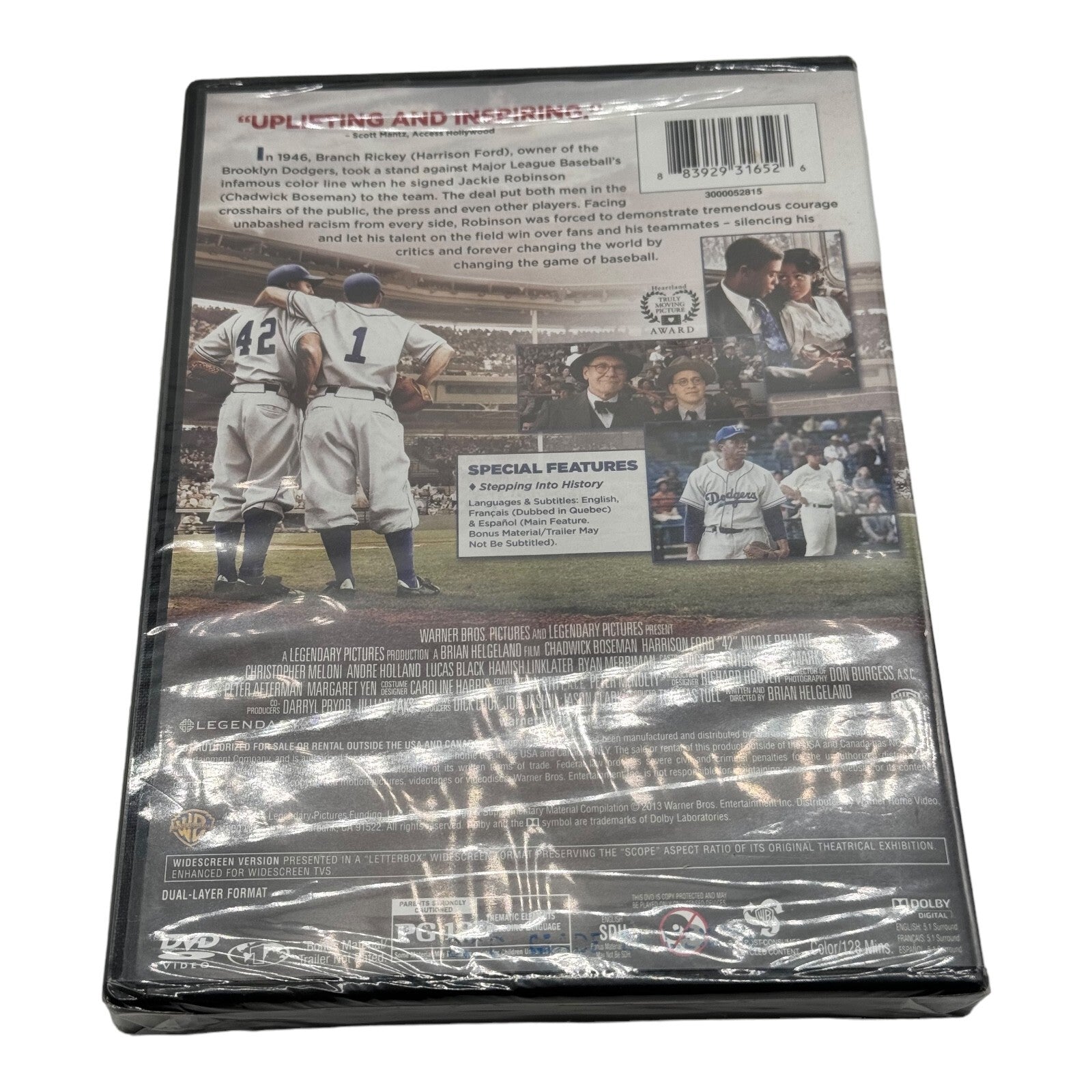 42: The Jackie Robinson Story (DVD, 2013) - Chadwick Boseman, Harrison Ford