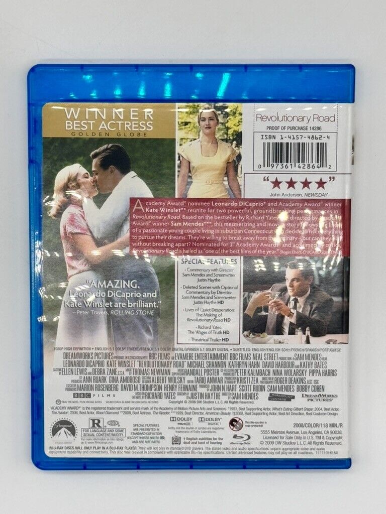 Revolutionary Road (Blu-ray Disc, 2009, Sensormatic)
