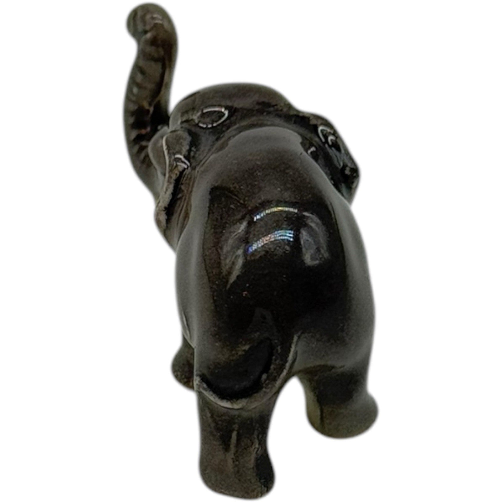 4 Vintage Ceramic Elephant Figurines - Porcelain Family Set - Made in Japan