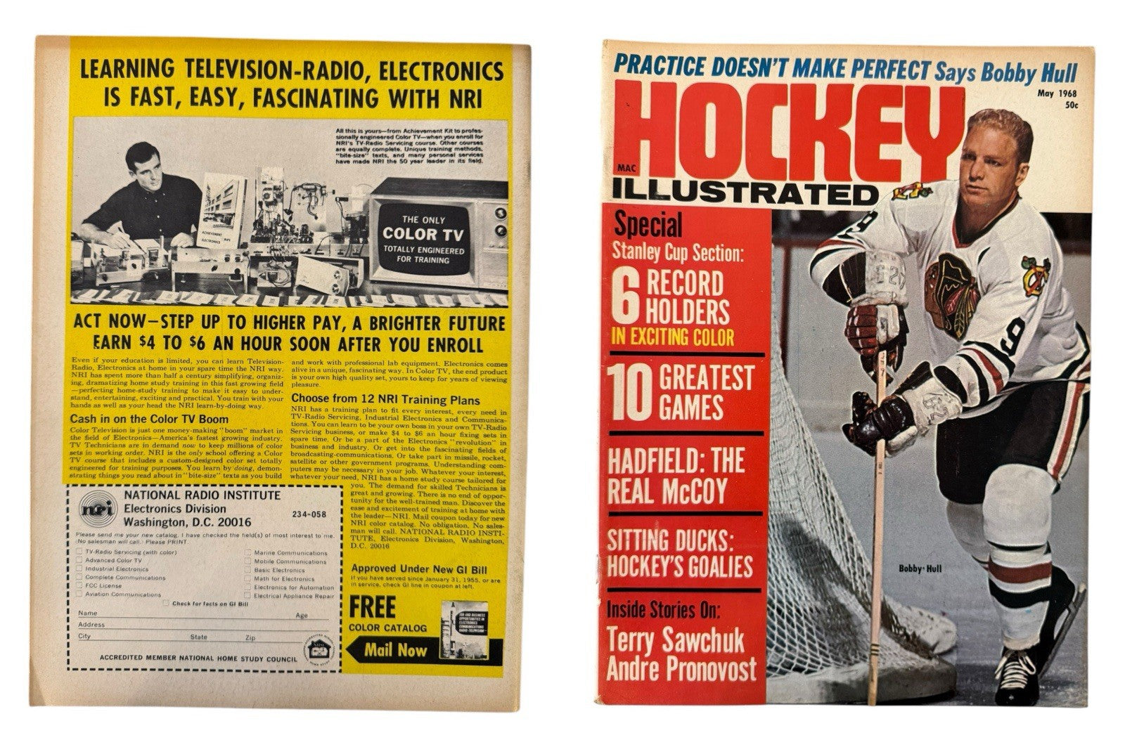 Vintage Hockey Magazines Lot of 18 – 1960s Hull Orr Gilbert Mikita Covers