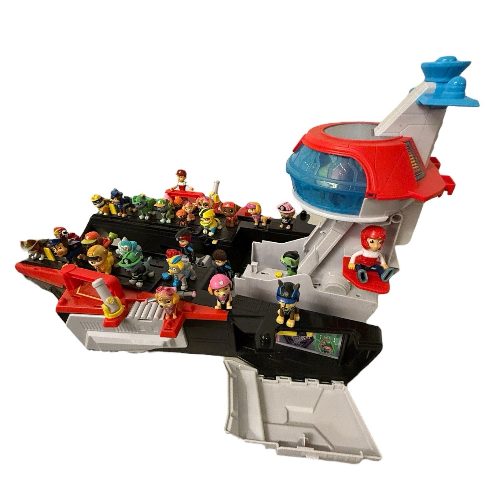 PAW Patrol Aircraft Carrier HQ w/ Lights, Sounds & Over 35 Figures