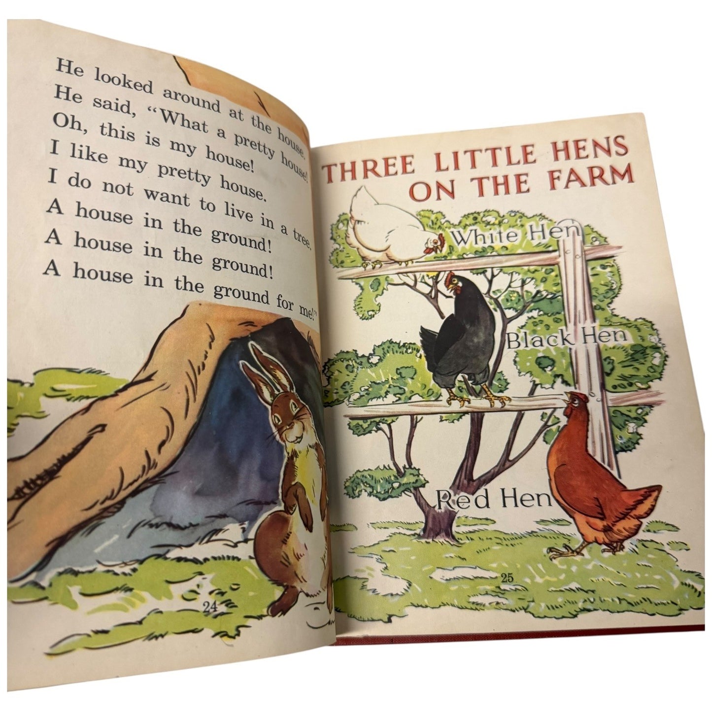 Vintage Fun in Story Easy Growth in Reading Childrens Book Lot 1940