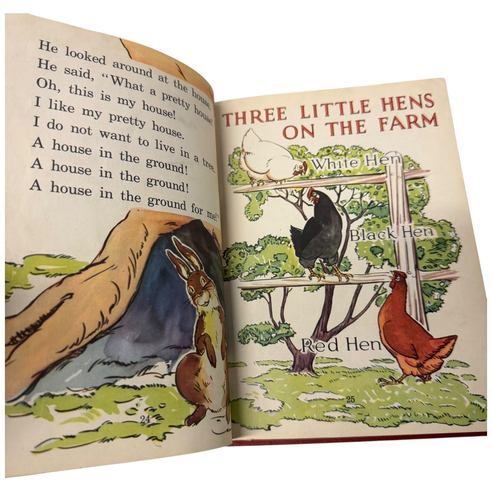 Vintage Fun in Story Easy Growth in Reading Childrens Book Lot 1940