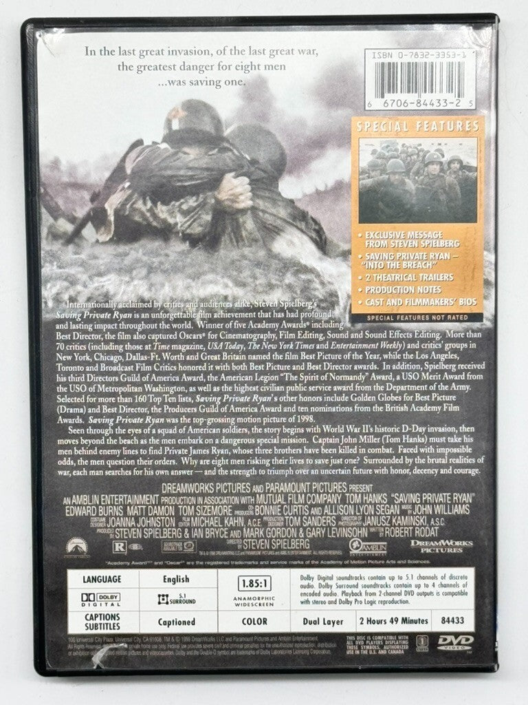 Saving Private Ryan (DVD, 1998)