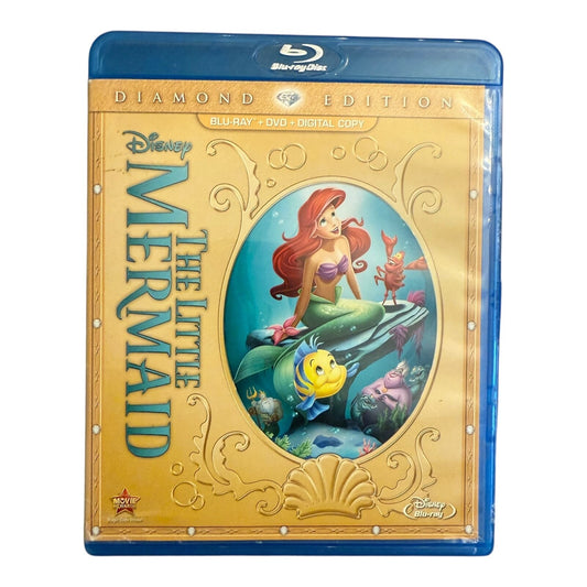 The Little Mermaid Diamond Edition Blu-ray DVD 2-Disc Set 2013 Disney Used