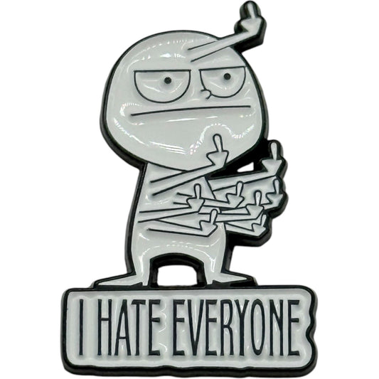 I Hate Everyone Enamel Pin Funny Offensive Humor Lapel Pin Badge Brooch