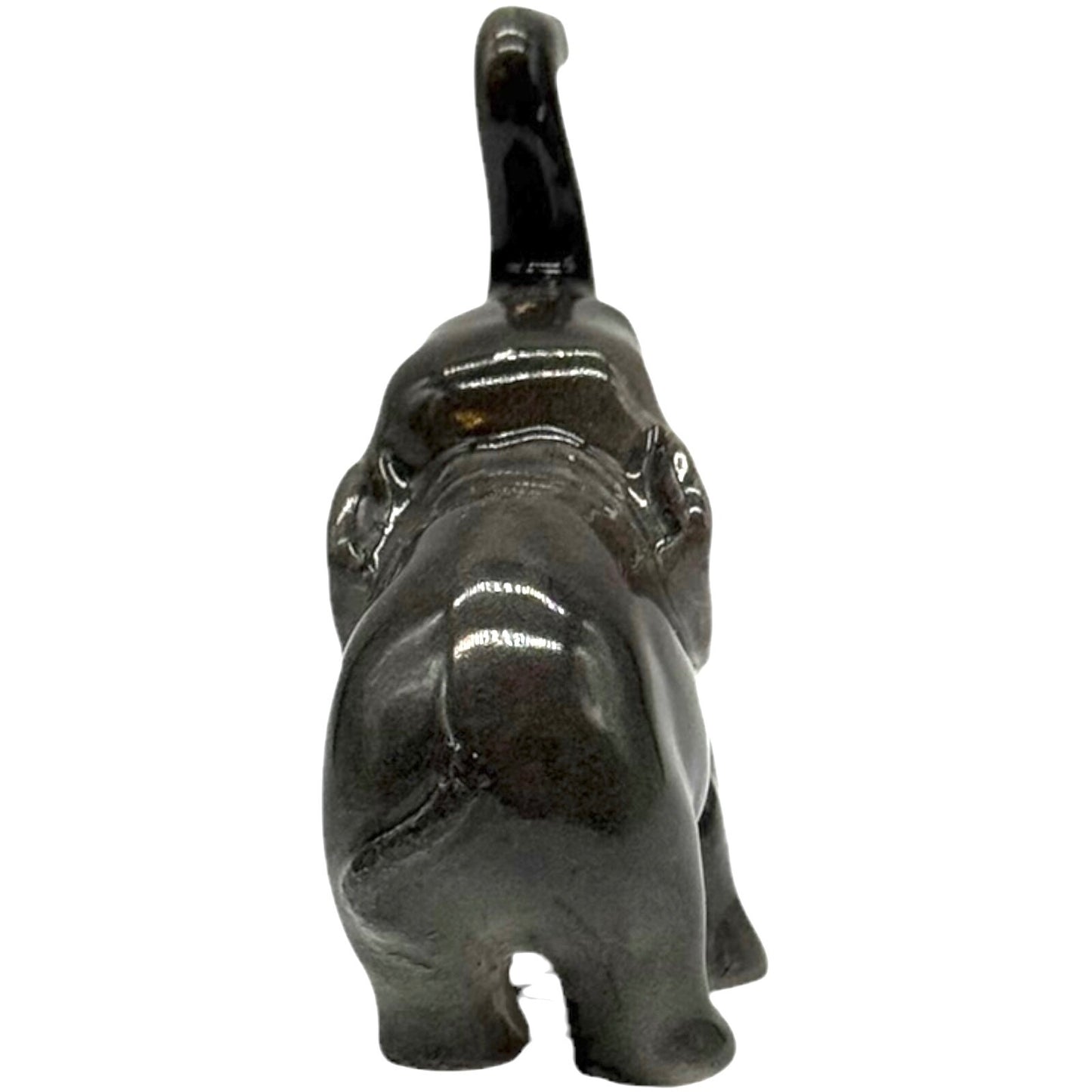 Vintage Ceramic Elephants Family Figurine - 2 Adults & 1 Baby - Trunks Up