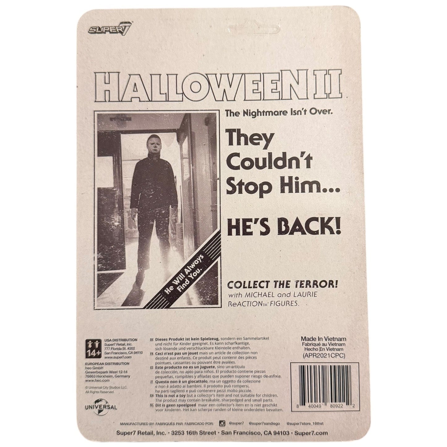 Super7 Halloween II Laurie Strode Action Figure ReAction Figures