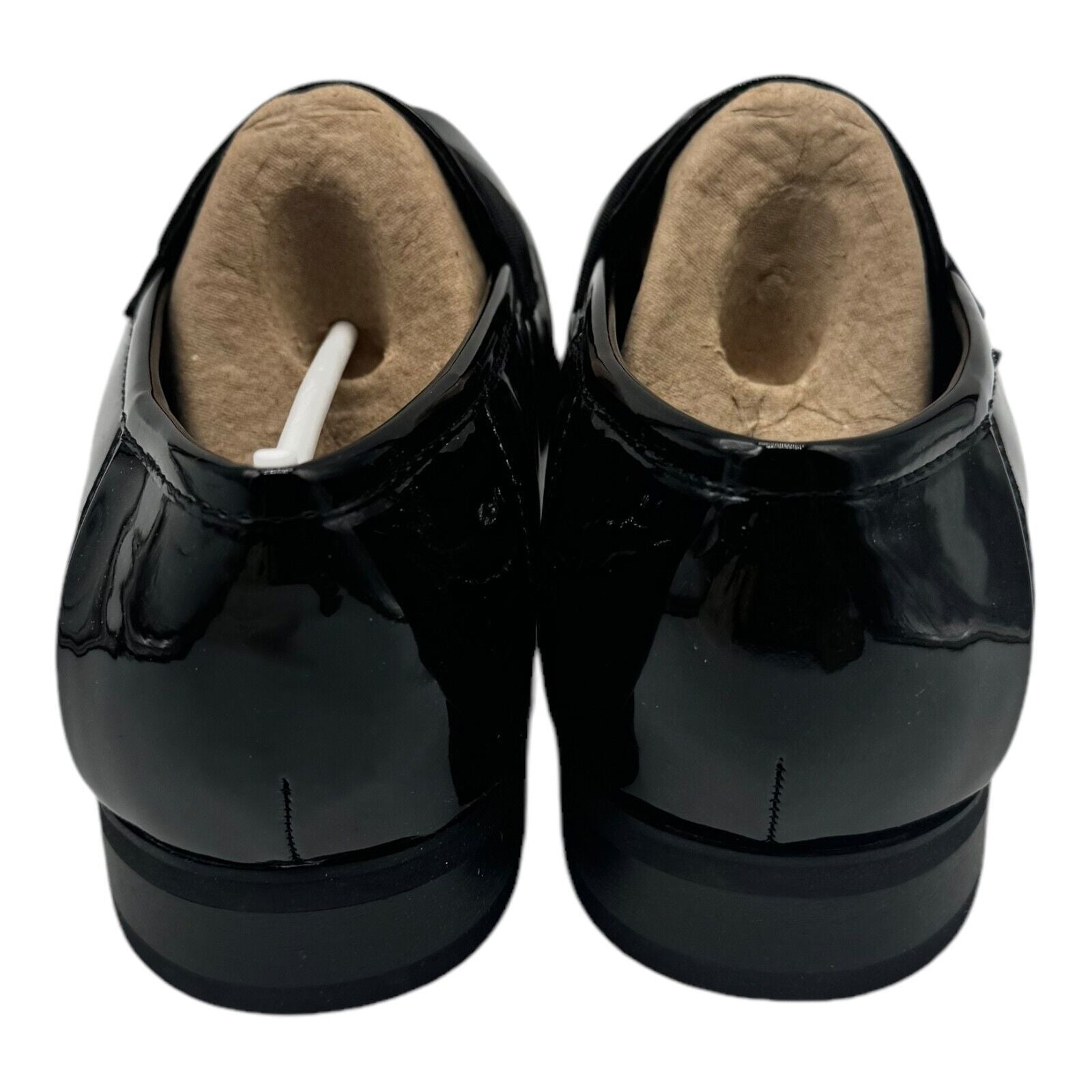 Calvin Klein Mens 10M Bernard Black Tuxedo Dress Shoes Shiny Faux