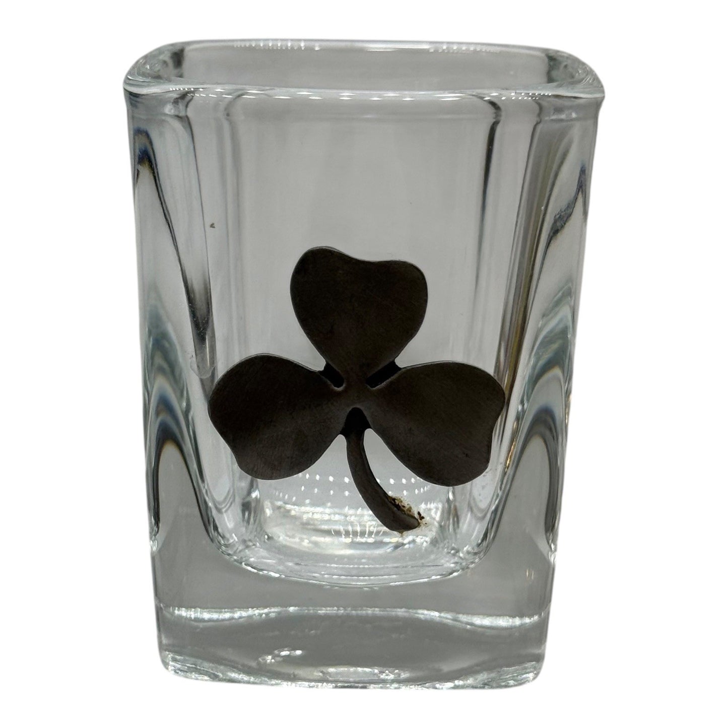 Shamrock Shot Glass Irish Clover Barware Collectible St. Patrick's Day