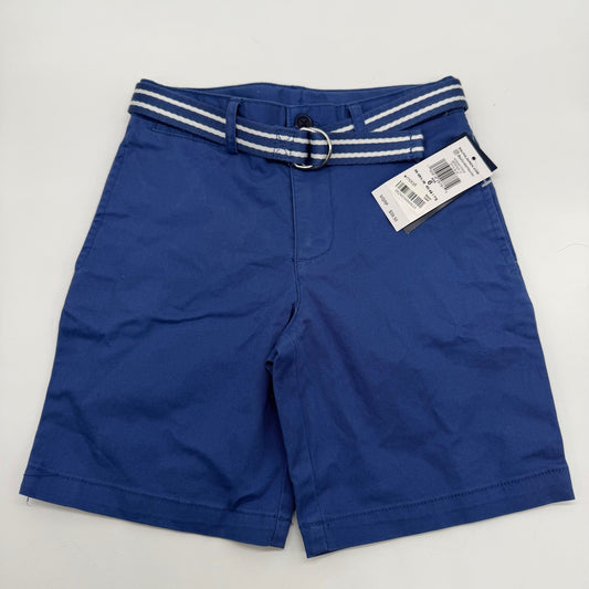 Polo Ralph Lauren Boys Blue Chino Shorts with Striped Belt Size 6 NWT