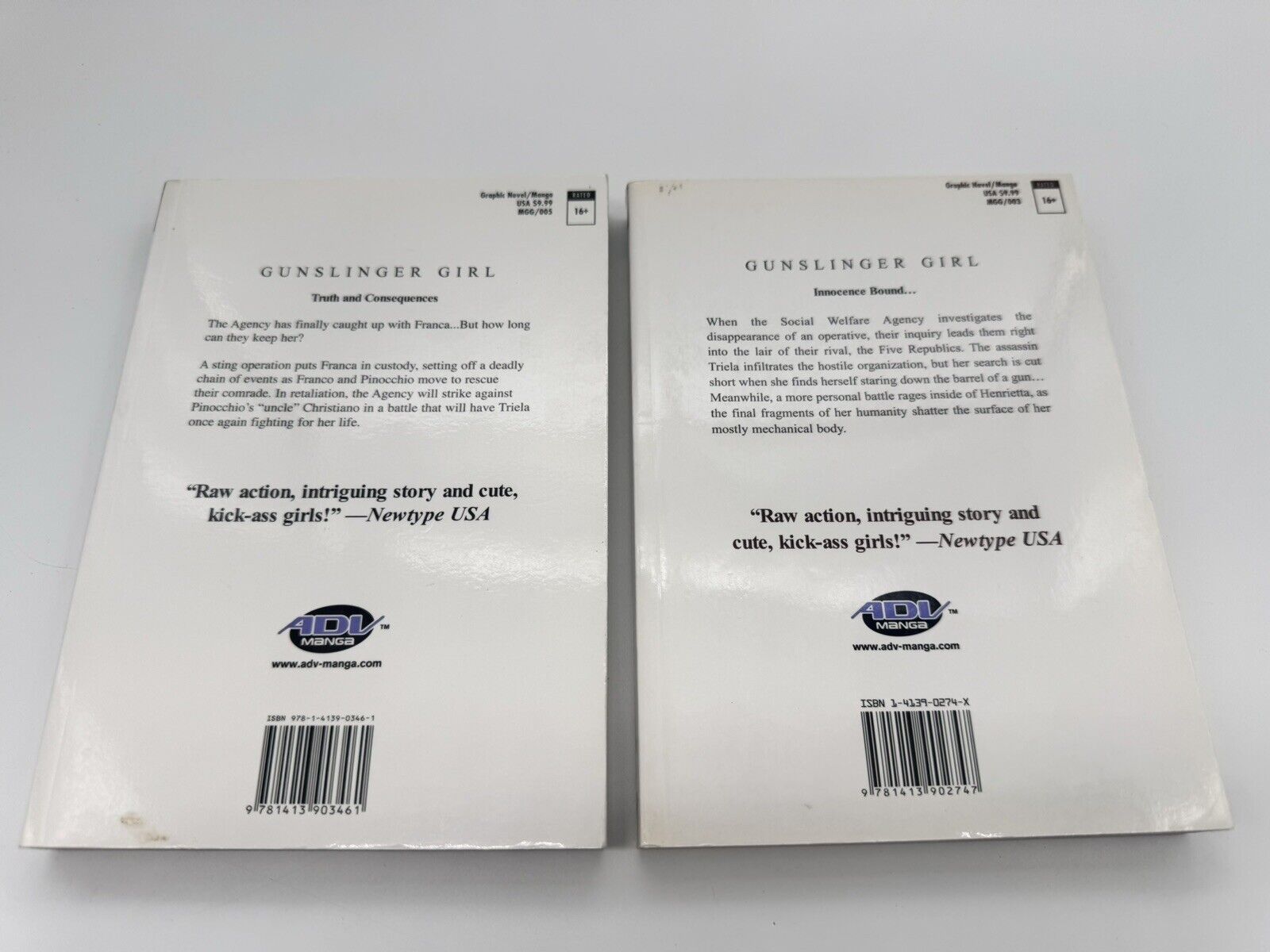 Manga Gunslinger Girl Vol 3 & 5 Manga Yu Aida English Paperback Anime