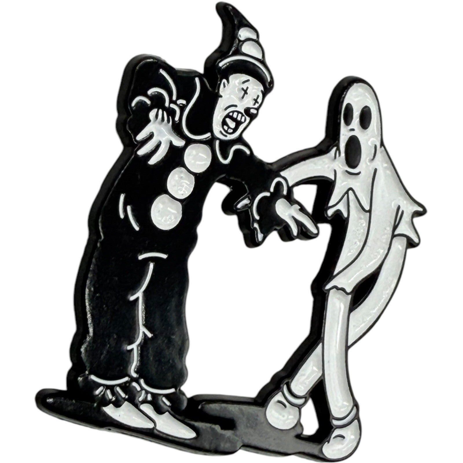 Clown Ghost Enamel Pin Horror Spooky Halloween Brooch Lapel Pin Kawaii