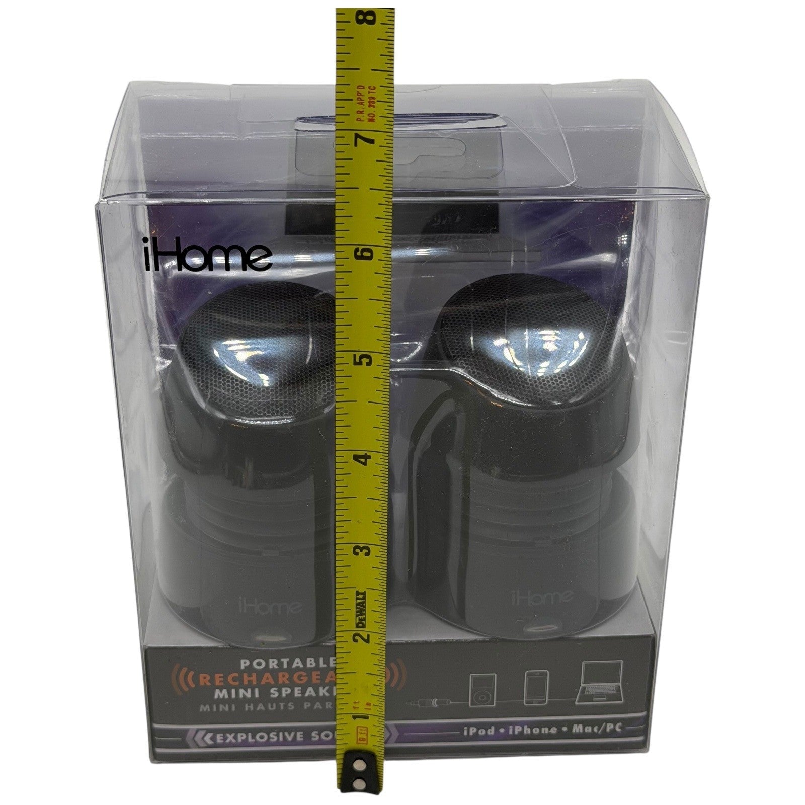 iHome Rechargeable Mini Portable Speakers iPod iPhone Mac PC Explosive Sound