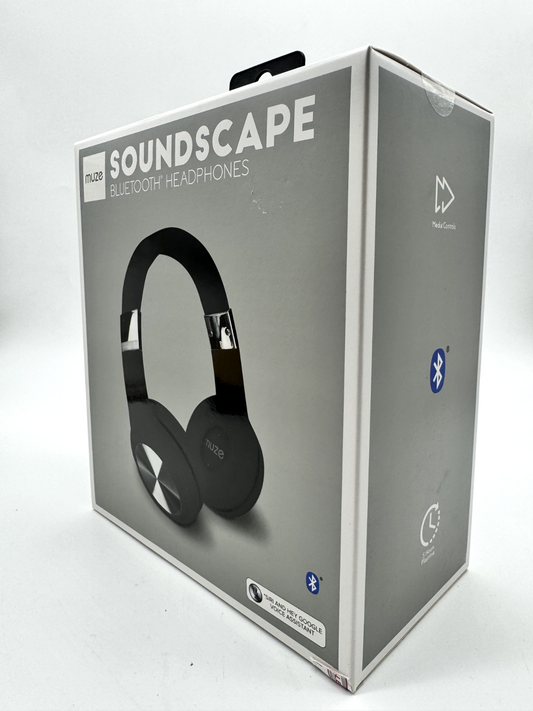 Muze by Vivitar Soundscape Stereo Headphones with Mic – Black