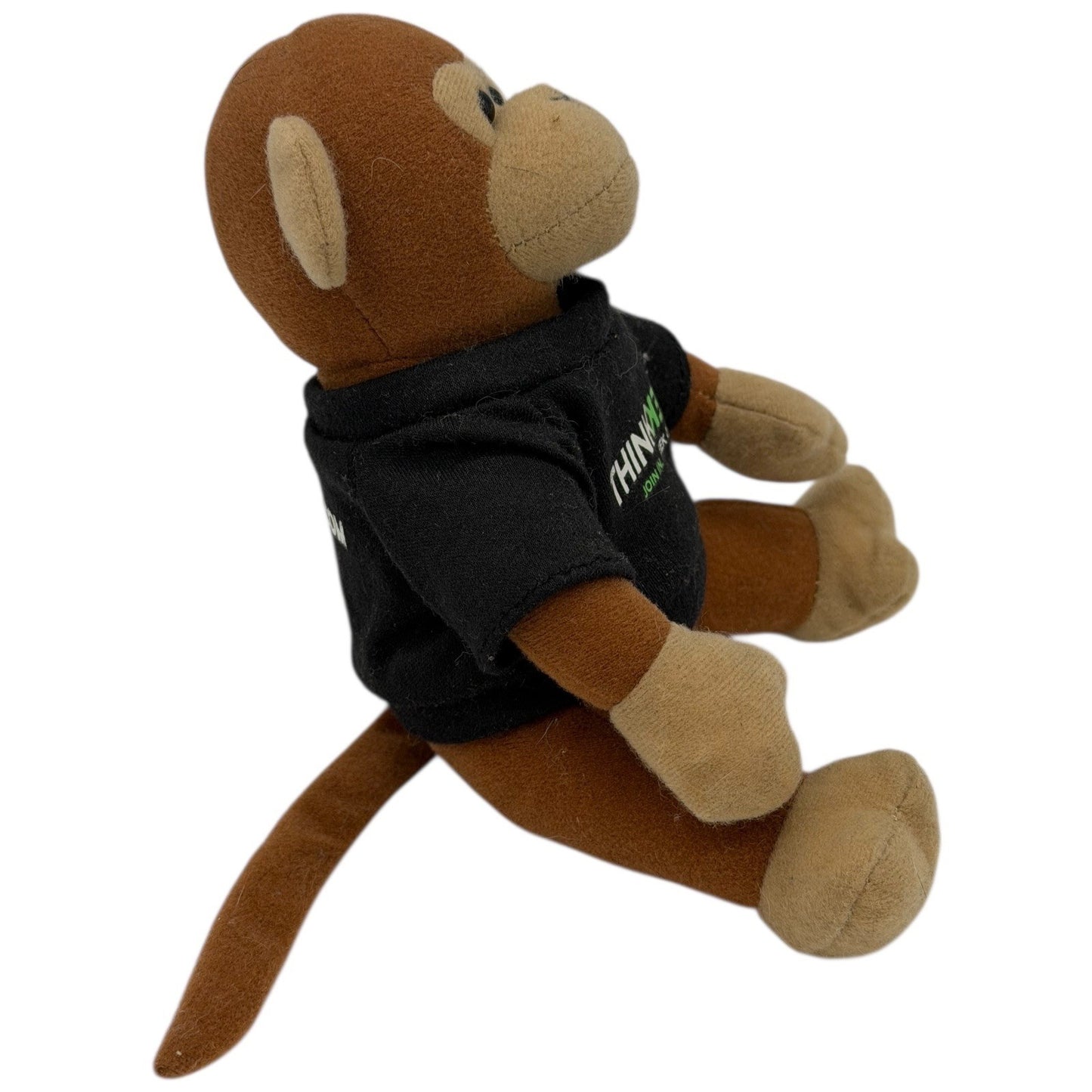 ThinkGeek Monkey Plush Toy Black Shirt Join In Geek Out