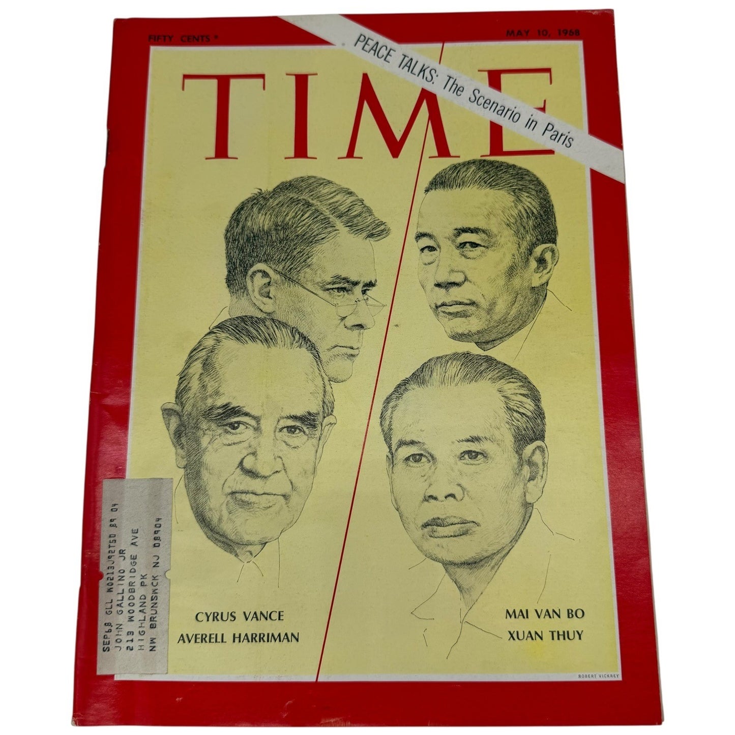 Time Magazine Collection 1968 Bobby Kennedy Gun in America Vietnam Peace Talks