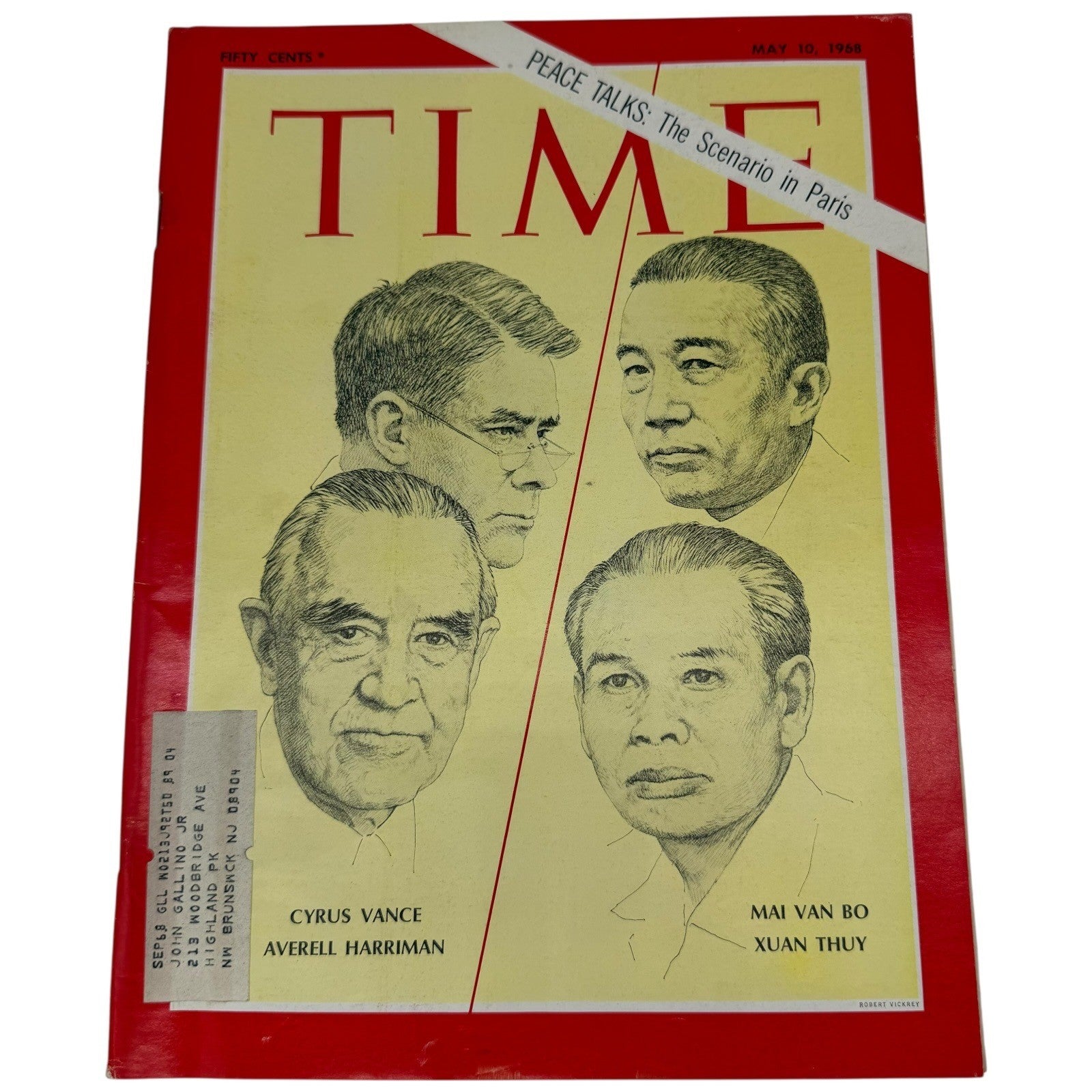 Time Magazine Collection 1968 Bobby Kennedy Gun in America Vietnam Peace Talks