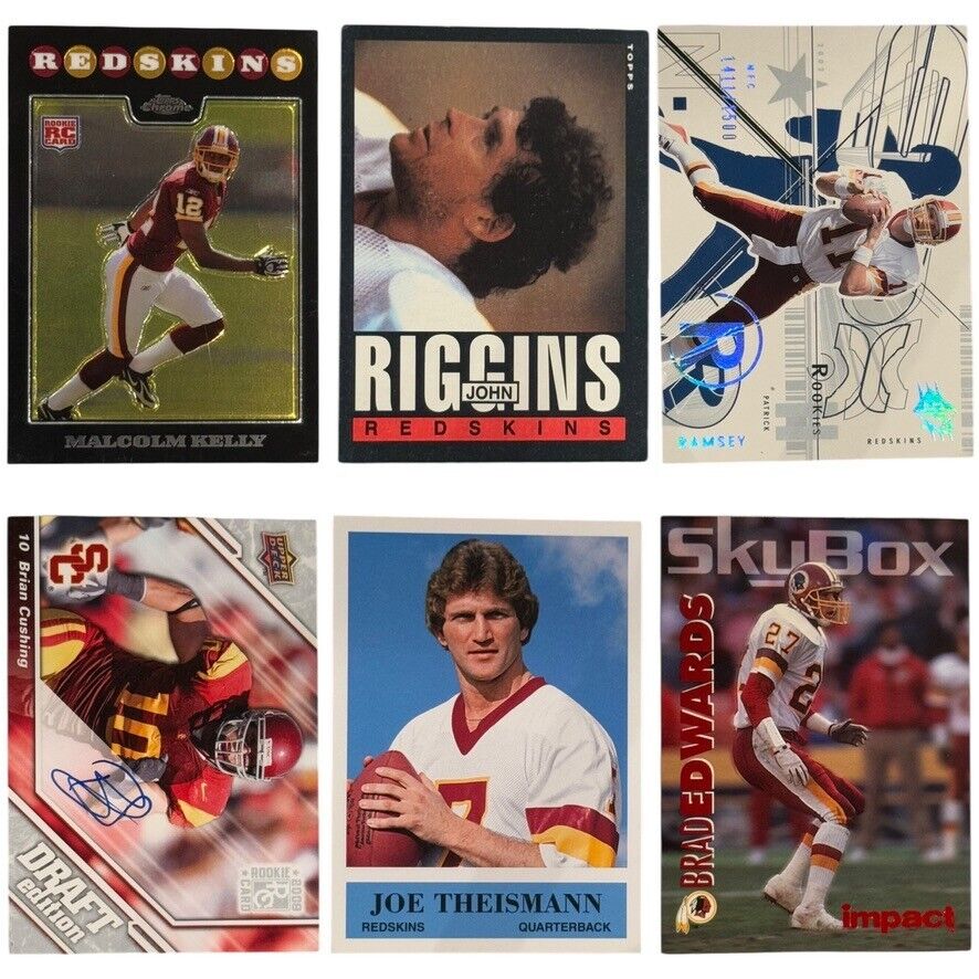 Lot of 66 Washington Redskins Cards – Vintage, Signed, Numbered, Inserts