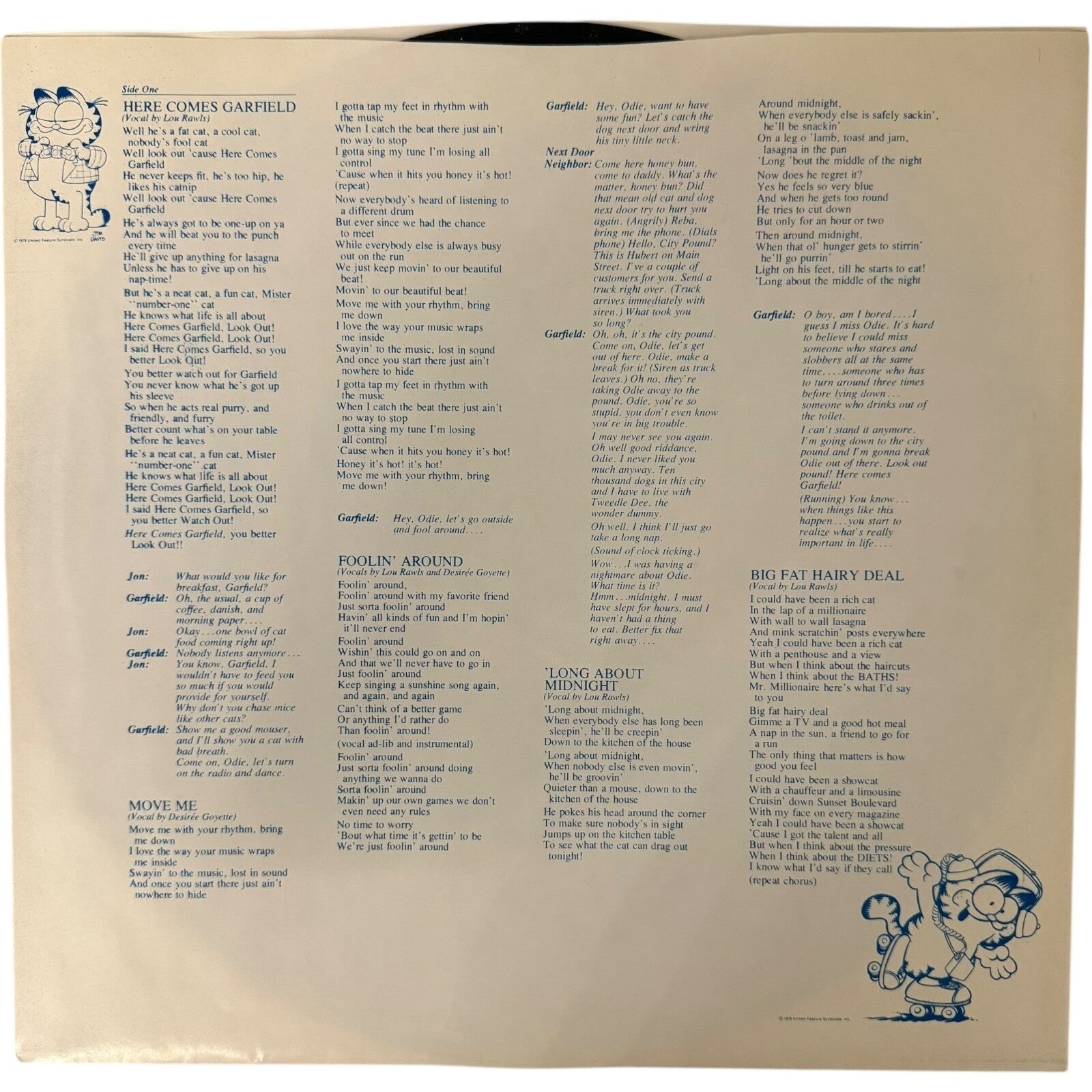 Here Comes Garfield CBS TV Special Soundtrack [1982] Vinyl Record - Used