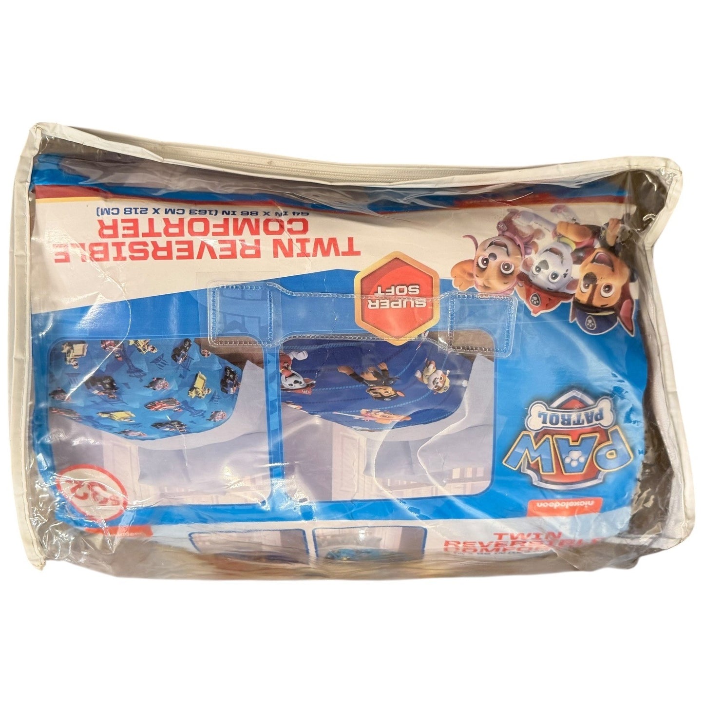 Nickelodeon Paw Patrol Twin Reversible Comforter Super Soft Kids Bedding
