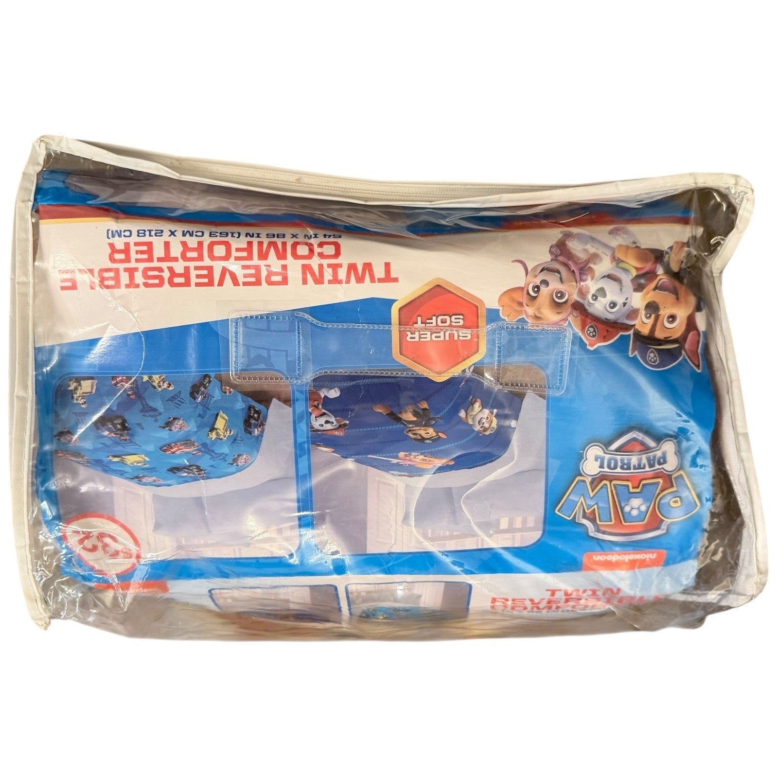 Nickelodeon Paw Patrol Twin Reversible Comforter Super Soft Kids Bedding