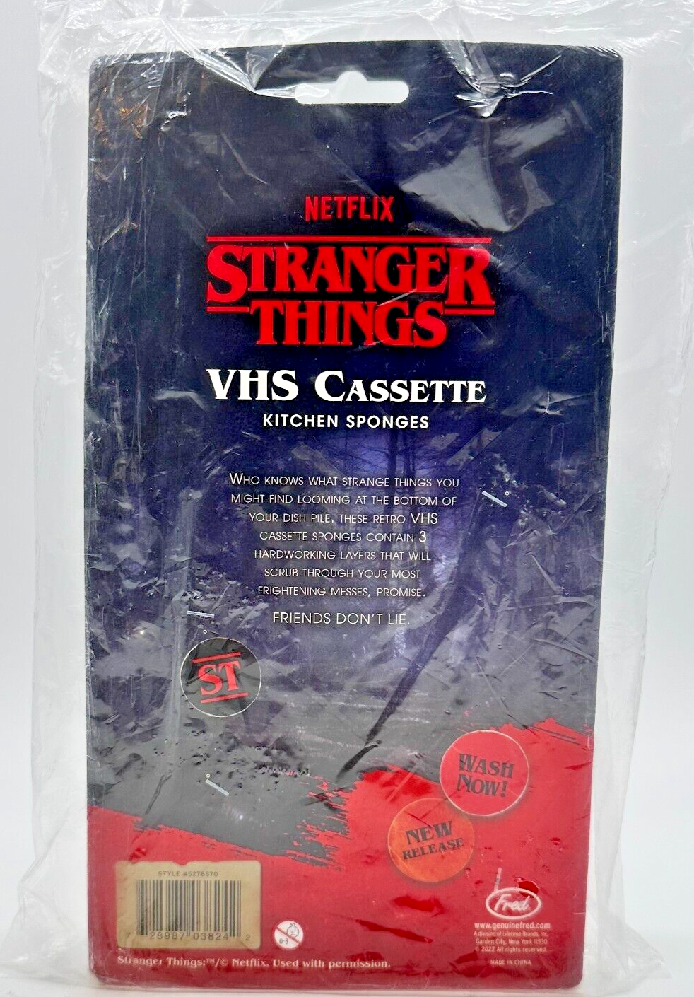 Netflix  Stranger Things VHS Cassette Kitchen Sponges 2pcs VHS