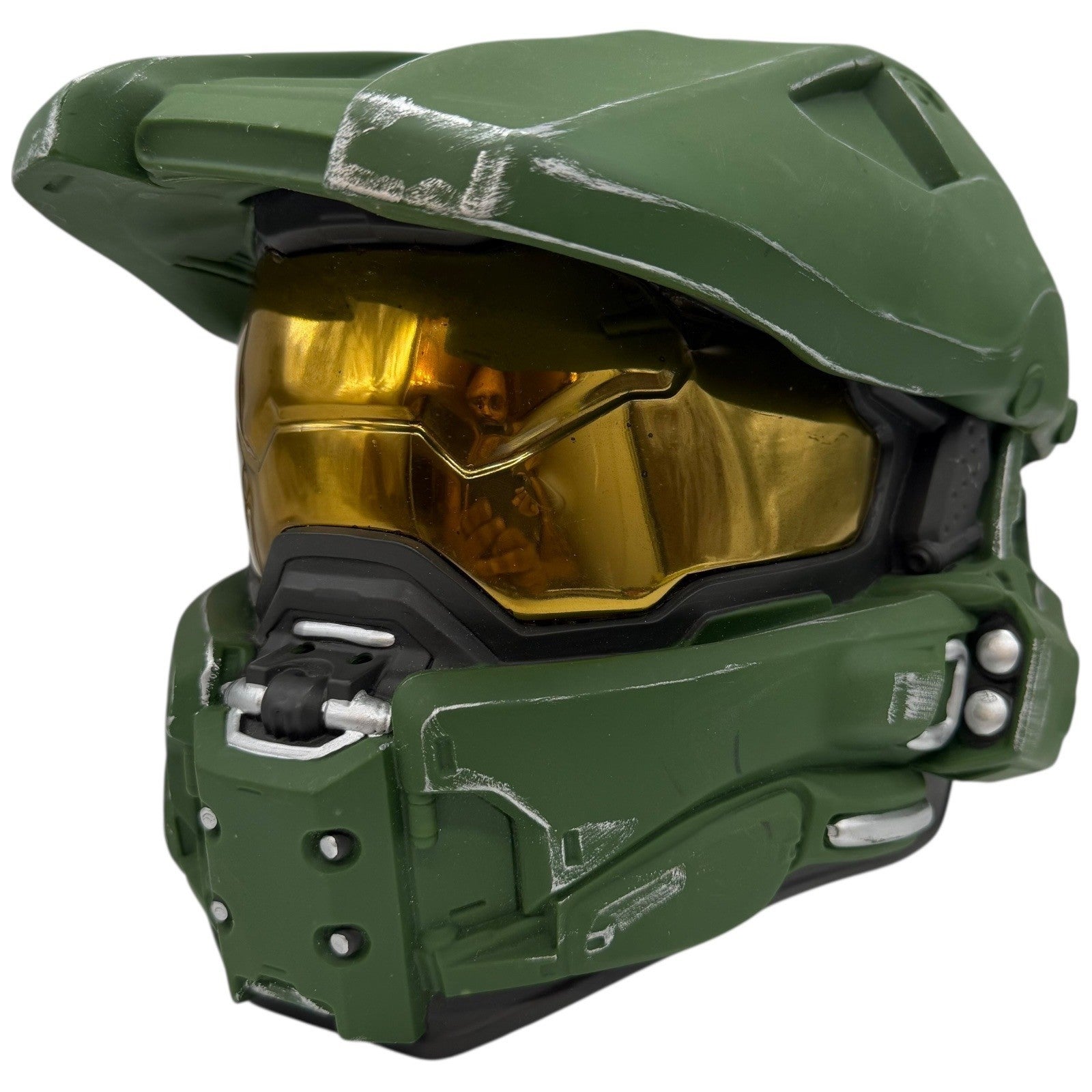 Halo Master Chief Helmet Replica Cosplay Prop Collectible Green Gold Visor
