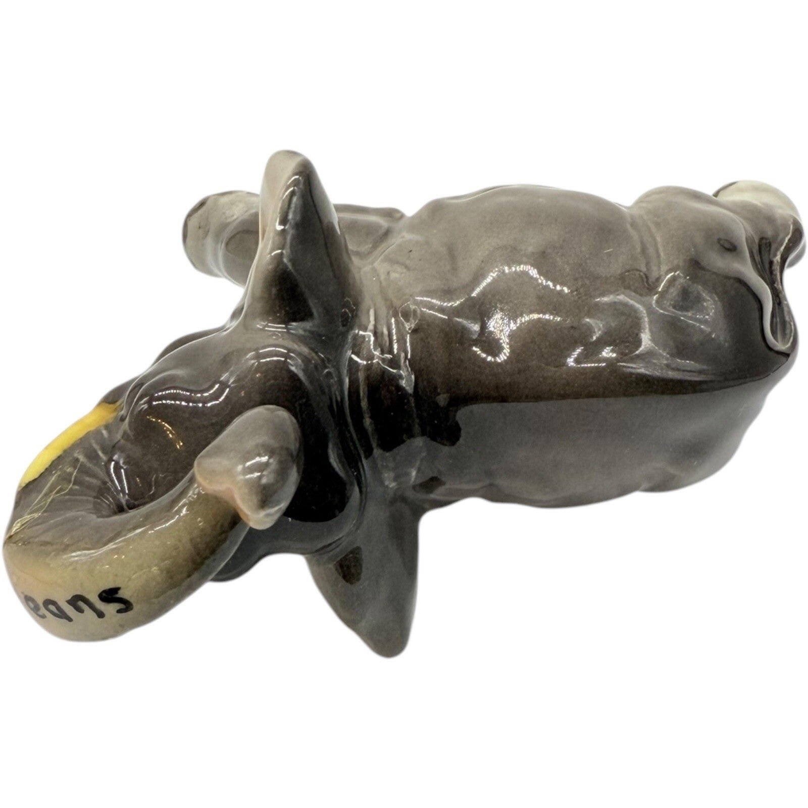 New Orleans Souvenir Elephant Figurine Trunk Up Good Luck Charm Ceramic