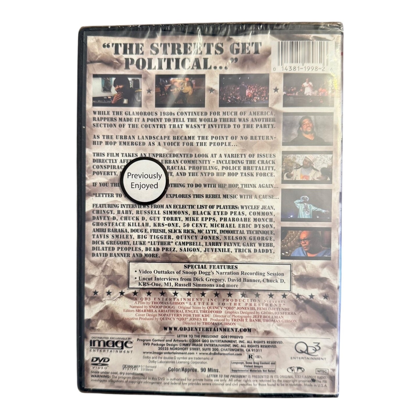 Letter to the President (DVD, 2005) The Streets Get Political – Snoop Dogg