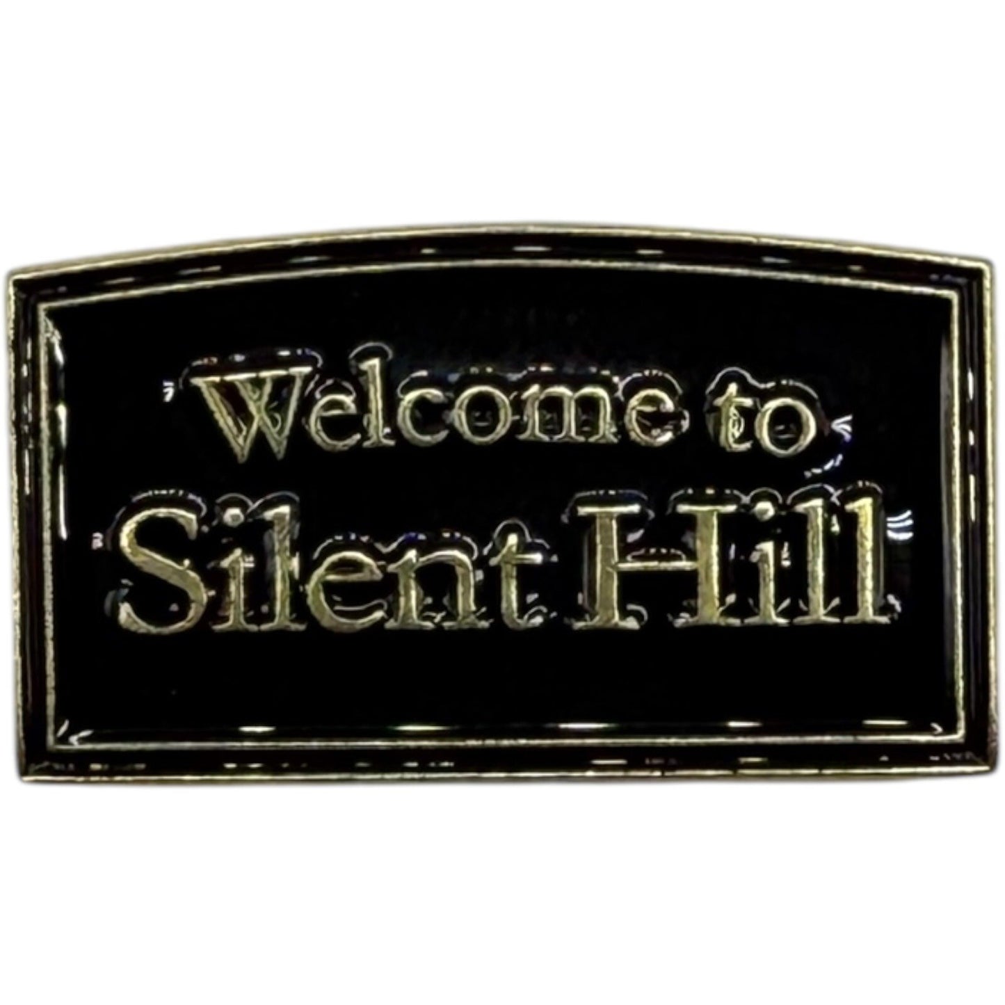 Silent Hill Welcome Sign Pin Horror Video Game Collectible Enamel Brooch